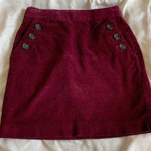 Corduroy magenta Banana Republic skirt
